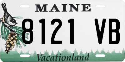 ME license plate 8121VB