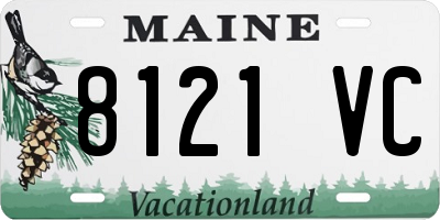 ME license plate 8121VC