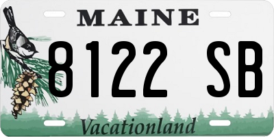 ME license plate 8122SB