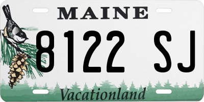 ME license plate 8122SJ