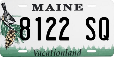 ME license plate 8122SQ