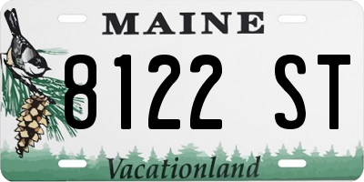ME license plate 8122ST