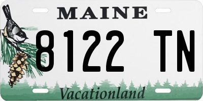 ME license plate 8122TN