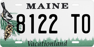 ME license plate 8122TO