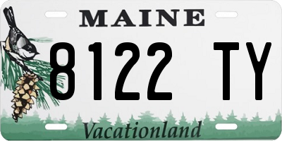 ME license plate 8122TY