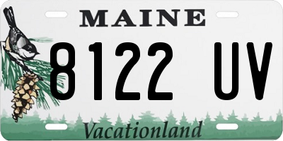 ME license plate 8122UV