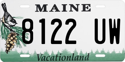 ME license plate 8122UW