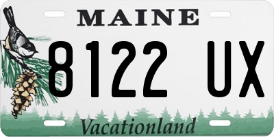 ME license plate 8122UX