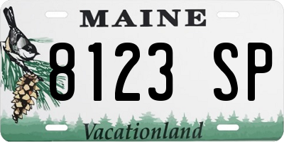 ME license plate 8123SP