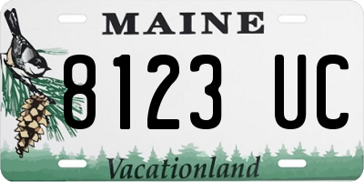ME license plate 8123UC