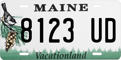 ME license plate 8123UD