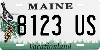 ME license plate 8123US