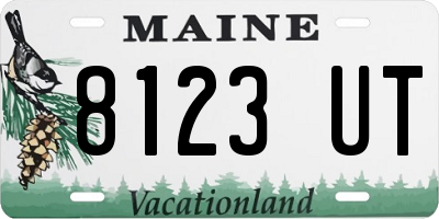 ME license plate 8123UT