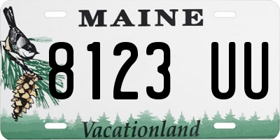 ME license plate 8123UU