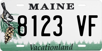 ME license plate 8123VF