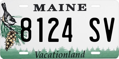 ME license plate 8124SV