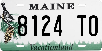 ME license plate 8124TO