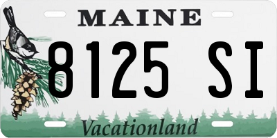 ME license plate 8125SI