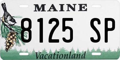 ME license plate 8125SP