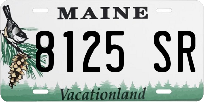 ME license plate 8125SR