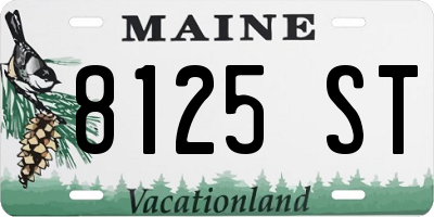 ME license plate 8125ST