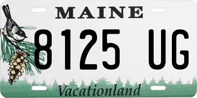 ME license plate 8125UG