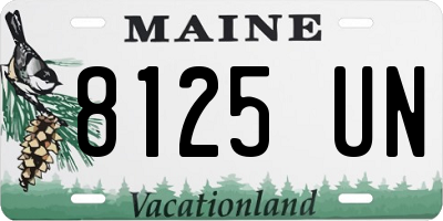 ME license plate 8125UN