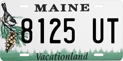 ME license plate 8125UT