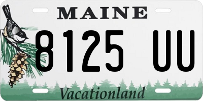 ME license plate 8125UU