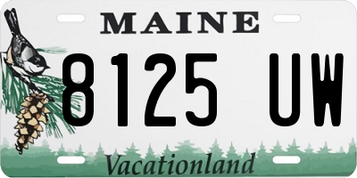 ME license plate 8125UW