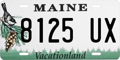 ME license plate 8125UX