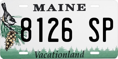 ME license plate 8126SP