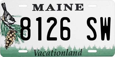 ME license plate 8126SW