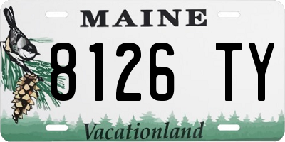 ME license plate 8126TY