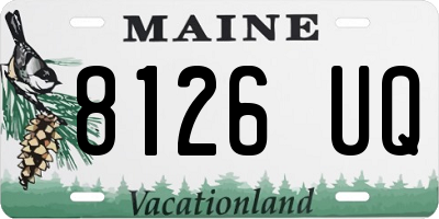ME license plate 8126UQ
