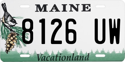 ME license plate 8126UW