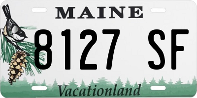 ME license plate 8127SF