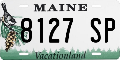 ME license plate 8127SP