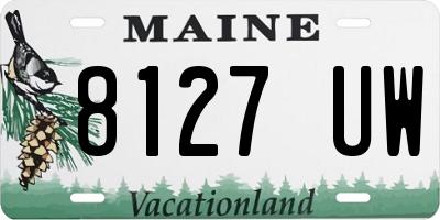 ME license plate 8127UW