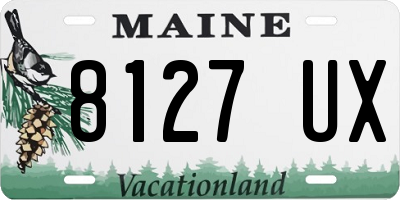 ME license plate 8127UX