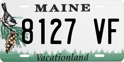 ME license plate 8127VF