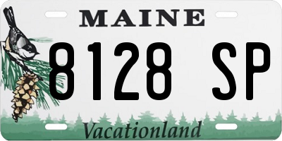 ME license plate 8128SP