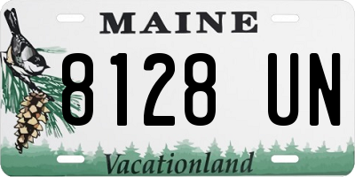 ME license plate 8128UN