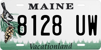 ME license plate 8128UW