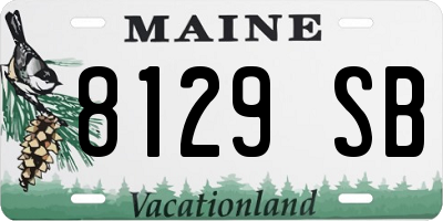 ME license plate 8129SB