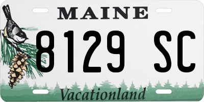 ME license plate 8129SC