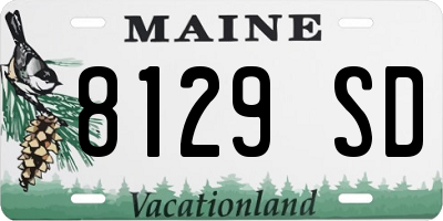 ME license plate 8129SD