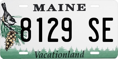 ME license plate 8129SE