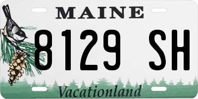 ME license plate 8129SH