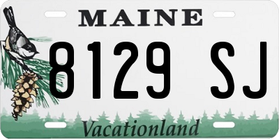 ME license plate 8129SJ